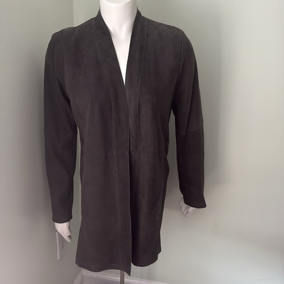 Eileen Fisher The Fisher Project Soft Suede Kimono Jacket, Cinder XS - Picture 5 of 11
